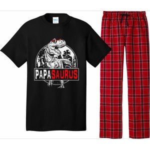 PAPAsaurus T rex Dinosaur Funny PAPA Saurus Family Matching Pajama Set