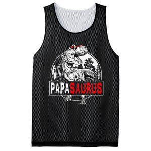 PAPAsaurus T rex Dinosaur Funny PAPA Saurus Family Matching Mesh Reversible Basketball Jersey Tank