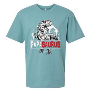 PAPAsaurus T rex Dinosaur Funny PAPA Saurus Family Matching Sueded Cloud Jersey T-Shirt