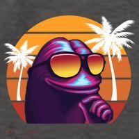 Pepe Tropical Retro Sunset Vector Backpack