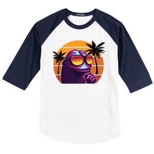 Pepe Tropical Retro Sunset Baseball Sleeve Shirt