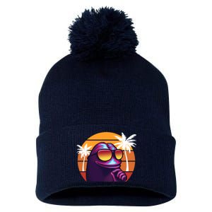 Pepe Tropical Retro Sunset Pom Pom 12in Knit Beanie