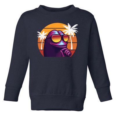 Pepe Tropical Retro Sunset Toddler Sweatshirt