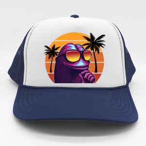 Pepe Tropical Retro Sunset Trucker Hat