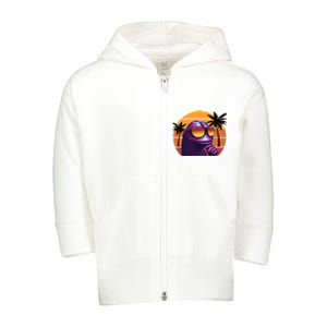 Pepe Tropical Retro Sunset Toddler Zip Fleece Hoodie