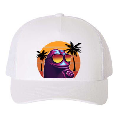 Pepe Tropical Retro Sunset Yupoong Adult 5-Panel Trucker Hat