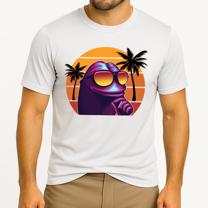 Pepe Tropical Retro Sunset Cooling Performance Crew T-Shirt