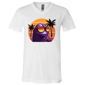 Pepe Tropical Retro Sunset V-Neck T-Shirt