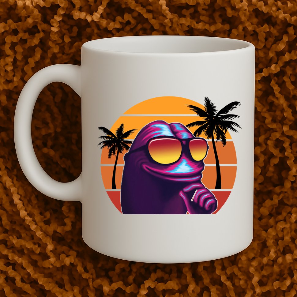 Pepe Tropical Retro Sunset Mug