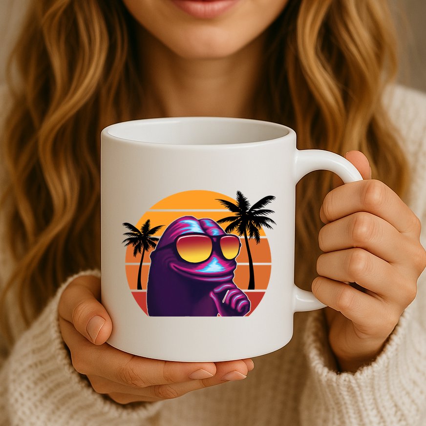 Pepe Tropical Retro Sunset Mug
