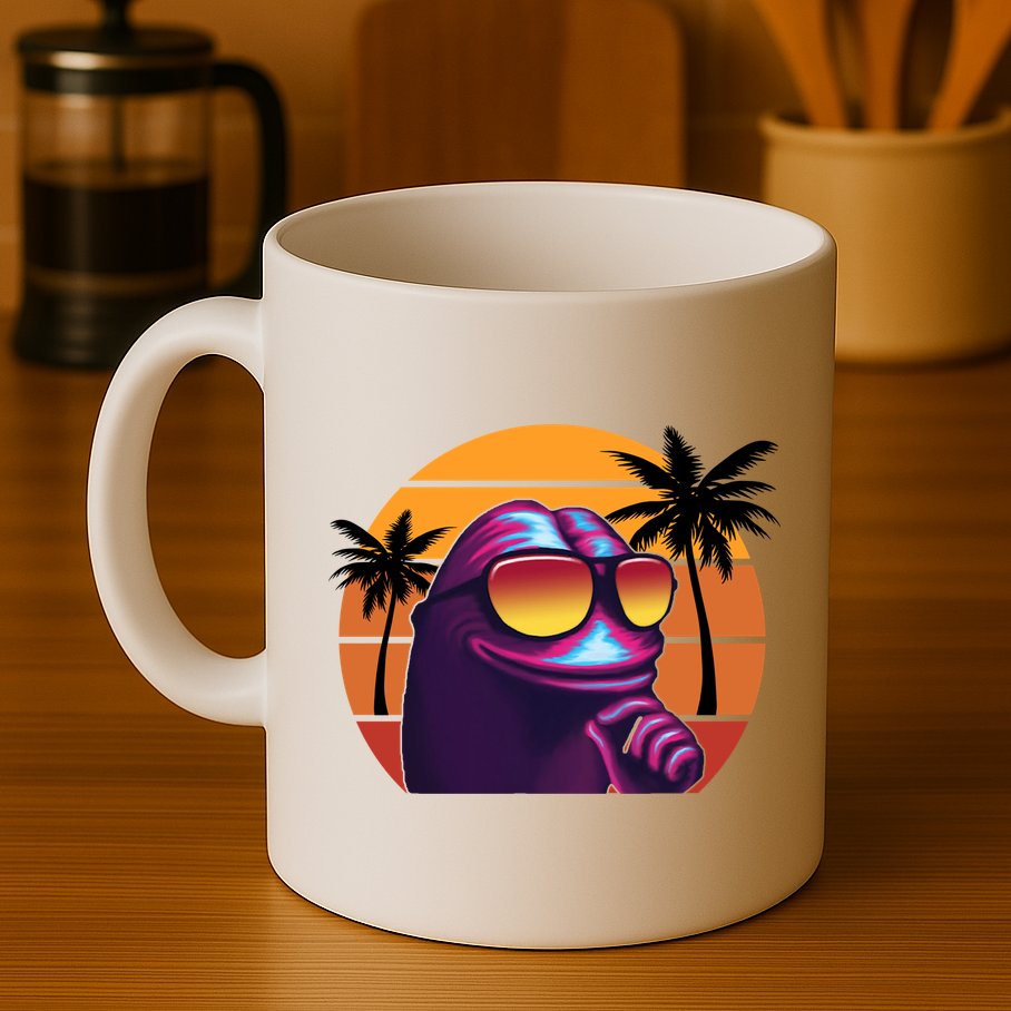 Pepe Tropical Retro Sunset Mug