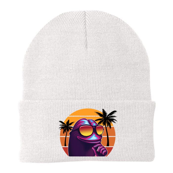 Pepe Tropical Retro Sunset Knit Cap Winter Beanie