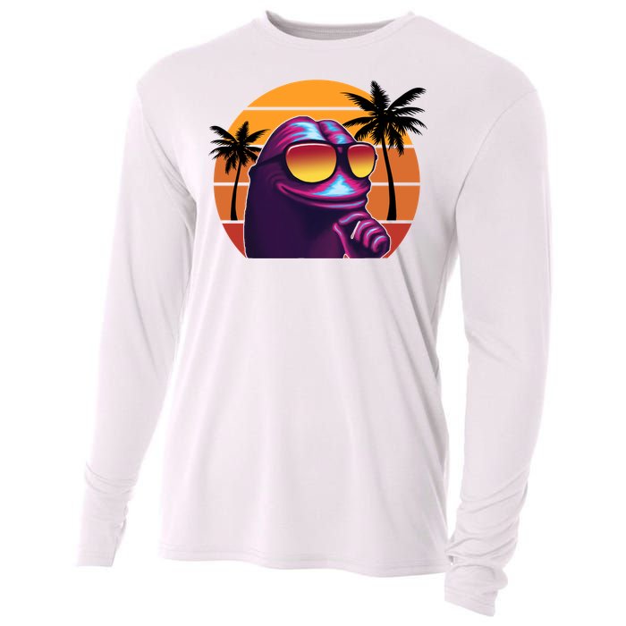 Pepe Tropical Retro Sunset Cooling Performance Long Sleeve Crew