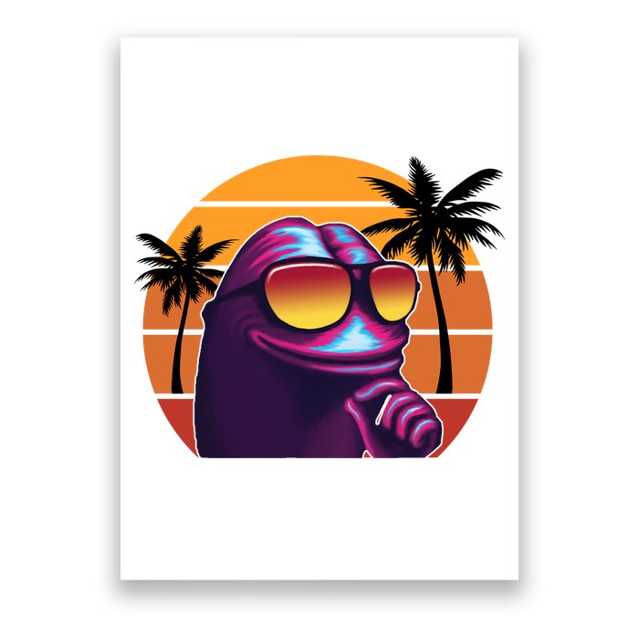 Pepe Tropical Retro Sunset Poster