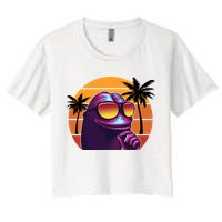 Pepe Tropical Retro Sunset Women's Crop Top Tee