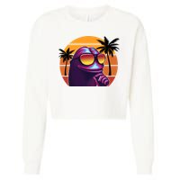Pepe Tropical Retro Sunset Cropped Pullover Crew