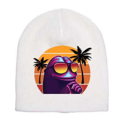 Pepe Tropical Retro Sunset Short Acrylic Beanie