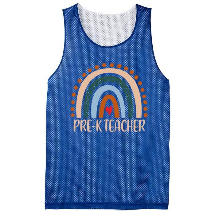 Pregiftk Teacher Rainbow Appreciation Day Hello Back To School Cute Gift Mesh Reversible Basketball Jersey Tank