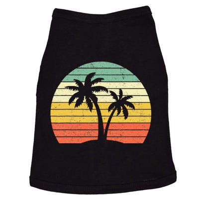 Palm Tree Retro Tropical Beach Doggie Tank