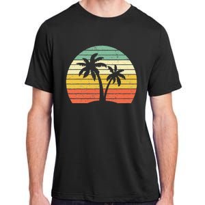 Palm Tree Retro Tropical Beach Adult ChromaSoft Performance T-Shirt