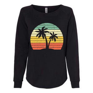 Palm Tree Retro Tropical Beach Womens California Wash Sweatshirt