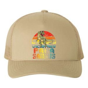 Papasaurus T Rex Dinosaur Funny Papa Saurus Family Matching Gift Yupoong Adult 5-Panel Trucker Hat