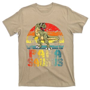 Papasaurus T Rex Dinosaur Funny Papa Saurus Family Matching Gift T-Shirt