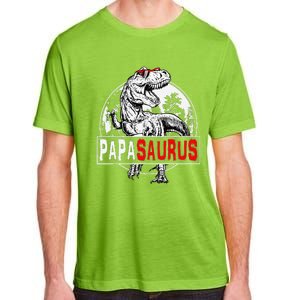 PAPAsaurus T Rex Dinosaur Funny PAPA Saurus Family Matching Adult ChromaSoft Performance T-Shirt