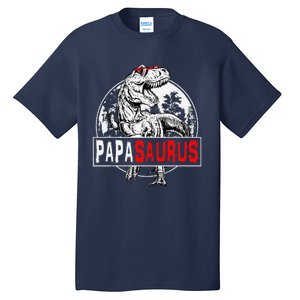 PAPAsaurus T Rex Dinosaur Funny PAPA Saurus Family Matching Tall T-Shirt