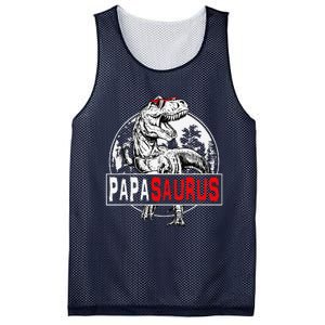 PAPAsaurus T Rex Dinosaur Funny PAPA Saurus Family Matching Mesh Reversible Basketball Jersey Tank