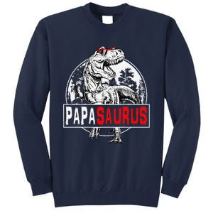 PAPAsaurus T Rex Dinosaur Funny PAPA Saurus Family Matching Tall Sweatshirt