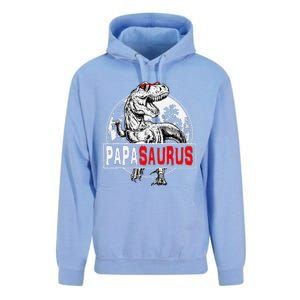 PAPAsaurus T Rex Dinosaur Funny PAPA Saurus Family Matching Unisex Surf Hoodie