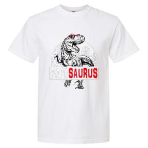 PAPAsaurus T Rex Dinosaur Funny PAPA Saurus Family Matching Garment-Dyed Heavyweight T-Shirt