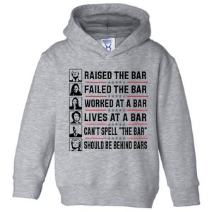 Pro Trump Raised The Bar Funny Political Anti Biden Meme Toddler Hoodie