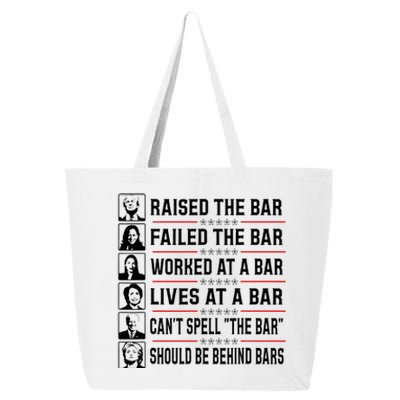 Pro Trump Raised The Bar Funny Political Anti Biden Meme 25L Jumbo Tote