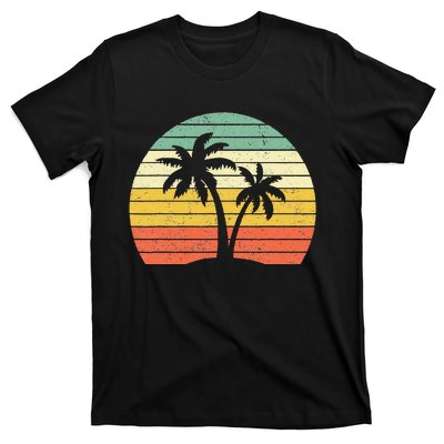 Palm Tree Retro Tropical Beach T-Shirt