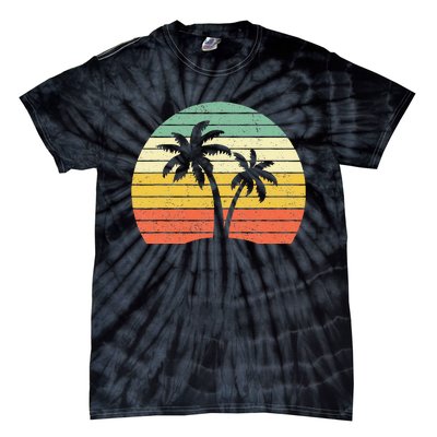 Palm Tree Retro Tropical Beach Tie-Dye T-Shirt