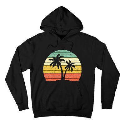 Palm Tree Retro Tropical Beach Tall Hoodie