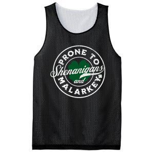 Prone To Shenanigans And Malarkey St Patricks Day Mesh Reversible Basketball Jersey Tank