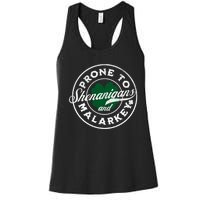 Prone To Shenanigans And Malarkey St Patricks Day Women's Racerback Tank