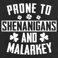 Prone To Shenanigans And Malarkey Irish Shamrock Leprechaun Adult Drive Performance Visor