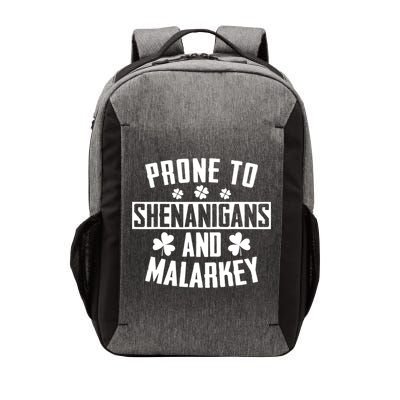 Prone To Shenanigans And Malarkey Irish Shamrock Leprechaun Vector Backpack