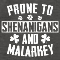 Prone To Shenanigans And Malarkey Irish Shamrock Leprechaun Vector Backpack