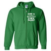 Prone To Shenanigans And Malarkey Irish Shamrock Leprechaun Full Zip Hoodie