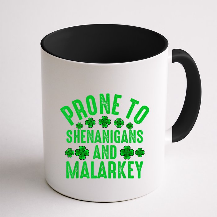 Prone To Shenanigans And Malarkey Irish Shamrock Leprechaun Mug