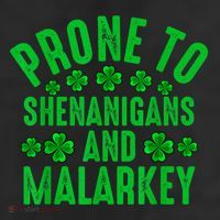 Prone To Shenanigans And Malarkey Irish Shamrock Leprechaun 25L Jumbo Tote