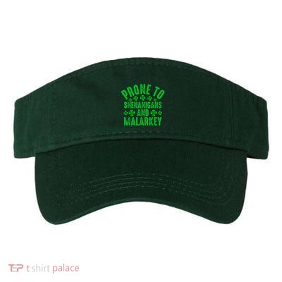 Prone To Shenanigans And Malarkey Irish Shamrock Leprechaun Visor