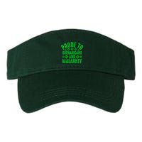 Prone To Shenanigans And Malarkey Irish Shamrock Leprechaun Visor