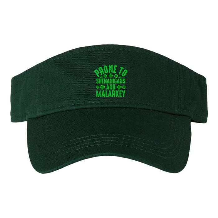 Prone To Shenanigans And Malarkey Irish Shamrock Leprechaun Visor