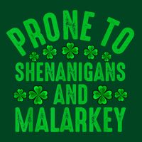 Prone To Shenanigans And Malarkey Irish Shamrock Leprechaun Visor